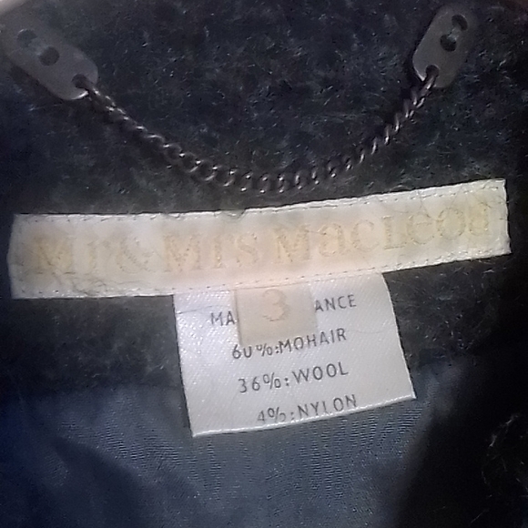 Vintage Mr & Mrs MacLeod Wool Jacket, Drk Grey, Sz 3 - Picture 3 of 4